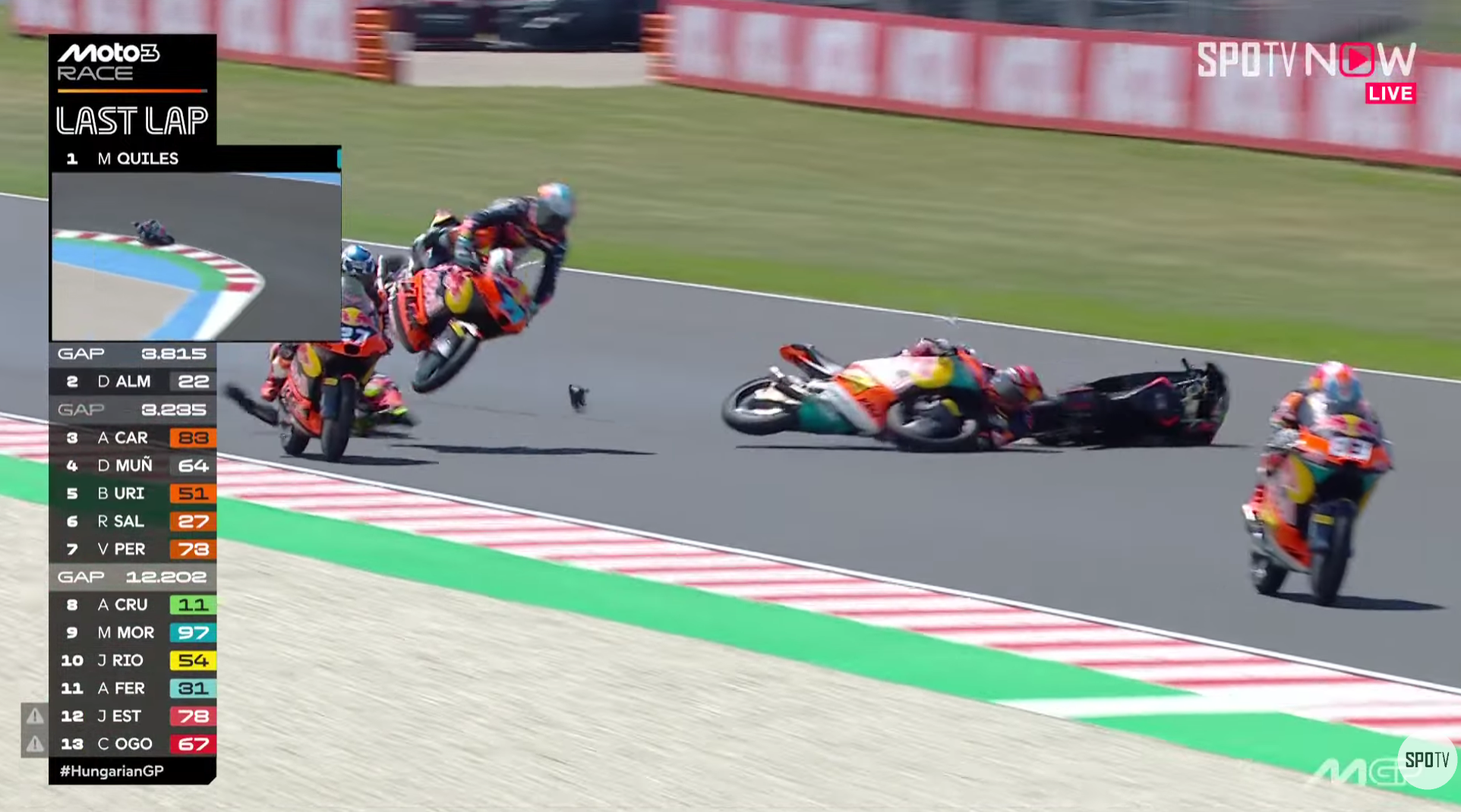 Red Flag Tutup Moto3 Hungaria! Tiga Rider Tumbang, Veda Pratama Finis P15
